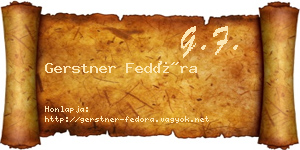 Gerstner Fedóra névjegykártya